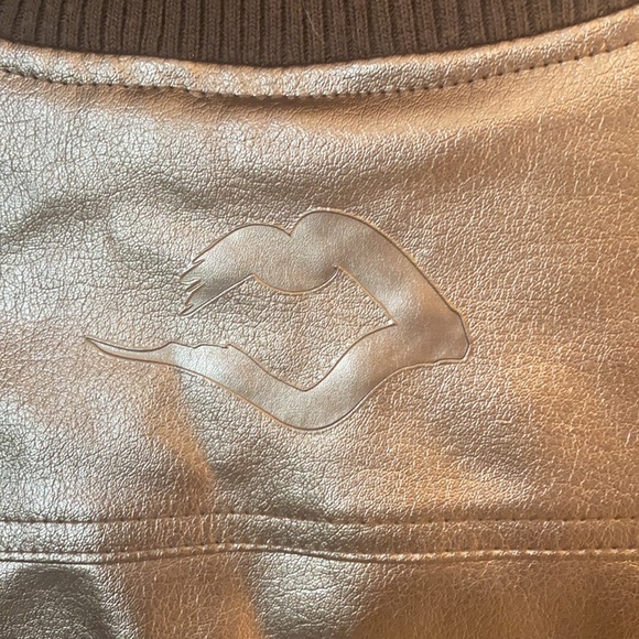 Metallic bronze ladies bomber jacket - Picture 4 of 6